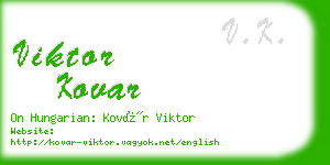 viktor kovar business card